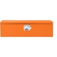 thumbnail image 1 of 30x13x10in Steel Truck Bed Tool Box with Diamond Plate Side Handle and Lock Keys Portable Storage Organizer for Pickup RV Trailer Orange, 1 of 8