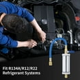 thumbnail image 3 of R134A Compressor Oil Injector Kit, 2oz AC Oil Injector Tool with 1/4 SAE Low Pressure Quick Coupler, Oil & Dye Injector Refrigerant Tool for R134A R12 R22 Refrigerant Systems, 3 of 7
