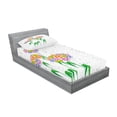 thumbnail image 2 of Ambesonne Floral Fitted Sheet & Pillow Sham Set, Colorful Daisies Art, Twinxl, Multicolor, 2 of 2