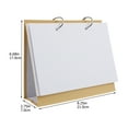 TUIBELYN Tabletop Standing Desk Blank Calendar DIY Spiral Kraft Paper