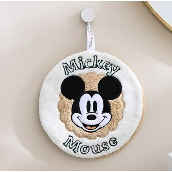 YOSENING Super Absorbent Cartoon Mickey_Mouse Hand Towel - Cute Hanging Coral Fleece Towel for Kitchen & Bathroom QQH624-1575