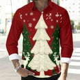thumbnail image 6 of Awdenio Mens Shirts Funky Beach Printed Christmas Shirt Casual Button Down Long Sleeve Floral Shirts Tops, 6 of 8