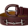 Hermès Horsebit Burgundy Waist Belt 14h68