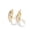 Gold, variant on Square Single Row Cubic Zirconia Hoop Earrings, Gold/Silver Plated Square Huggie Earrings with S925 Sterling Silver Post, Hypoallergenic Fashion Earrings, Gift Box Included