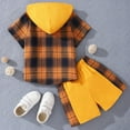 thumbnail image 2 of Gerichy Toddler Kids Boy Shorts Clothing Set 0 6 12 18 24 Months 2T 3T Toddler Boys Outfits Short Sleeve Stripe Prints Coat Tops And Shorts Outfits,2-Piece Tops Pants Clothes Set Boys Girls Outfits, 2 of 5