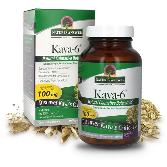 Nature’s Answer Kava Root Extract 365 mg, Calming Support, Vegan Capsules, 90 Count