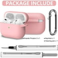 thumbnail image 4 of for AirPods Pro Case Cover with Cleaner Kit,Soft Silicone Protective Case for Apple AirPod Pro 2nd/1st Generation Case for Women Men,AirPods Pro 2/Pro Case Accessories with Keychain-Black, 4 of 8