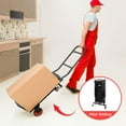 thumbnail image 4 of Folding Hand Truck 2-in-1 Collapsible Luggage Trolley Cart With 4 Wheels Hand Dolly Carts For Workplace Travel Shopping Outdoor Carrying And Warehouse Distribution relaxing, 4 of 8
