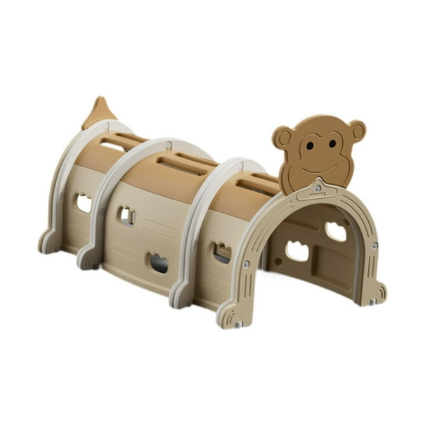 Túnel de juego para bebés, túnel de arco, juguete de actividad , túnel de juego para gatear para niños pequeños Caqui