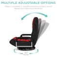 thumbnail image 3 of MesaSe  Swivel Gaming Chair 360 Degree Multipurpose Floor Chair Rocker for TV  Reading  Playing Video Games w/Lumbar Support  Armrest Handles  Adjustable Backrest - Black/Red, 3 of 7