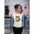 thumbnail image 2 of Butterflies On Paper Iii. T-Shirt Women -Fab Funky Designs, Female Small, 2 of 4
