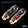 thumbnail image 3 of 10 Uds RCA terminales adaptador de vídeo chapado en oro conector de soldadura JShteea  Nuevo, 3 of 9