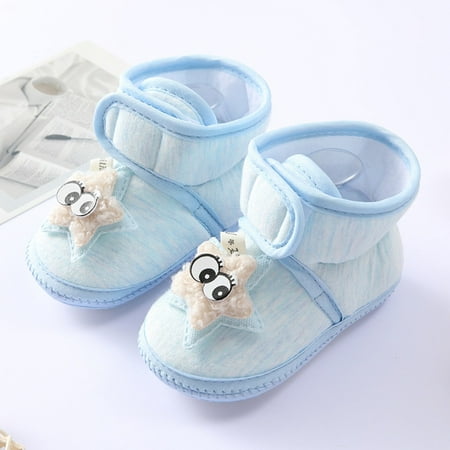 

LYCAQL Baby Shoes Baby Shoes Boys and Girls Walking Shoes Comfortable and Fashionable Princess Shoes First Walking (Sky Blue 4 )