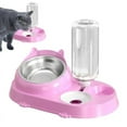 thumbnail image 2 of Cat Food Water Bowl Set Automatic Water Dispenser Cat Dish 16 Degrees Angle Anti-Slip Food Bowl Detachable Anti-Splash Pet ShopWise Round, 2 of 9