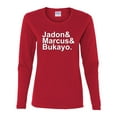 thumbnail image 2 of Wild Bobby, Jadon & Marcus & Bukayo, Sports, Women Graphic Long Sleeve Women, Red, Medium, 2 of 5