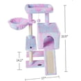 thumbnail image 6 of Rainbow Cute Cat Tree Tower for Indoor Cats Condo with Sisal Scratching Posts Jump Platform Furniture Activity Center Play House Bed, 6 of 13