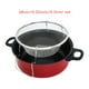 thumbnail image 5 of Yuarrent Olla para freír con tapa, freidora de patatas fritas de acero inoxidable, cesta de malla, ollas antiadherentes, sartén para patatas Kits de desorden para acampar 26 cm 0.3 mm, 5 of 6