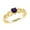 Simulated Alexandrite, variant on Personalized Heart Shape Simulated Garnet Infinity Heart Promise Ring In 14k Yellow Gold Over Sterling Silver Ring Size-7