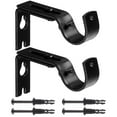 thumbnail image 1 of 2PCS Curtain Rod Bracket Adjustable Creative Curtain Rod Holder Drapery Bracket, 1 of 5