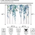 thumbnail image 3 of Teal Eucalyptus Botanical Leaves Floral Window Curtains Blue Watercolor Turquoise Flower Plant Wildflower Farmhouse Curtain Drapes Herb Curtains for Bedroom Living Room Treatment 42Wx63H Inch, 3 of 6