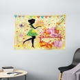 thumbnail image 1 of Birthday Decorations Tapestry, Beautiful Young Woman Birthday Cake Table Full of Presents Butterfly, Wall Hanging for Bedroom Living Room Dorm Decor, 60W X 40L Inches, Multicolor, by Ambesonne, 1 of 2