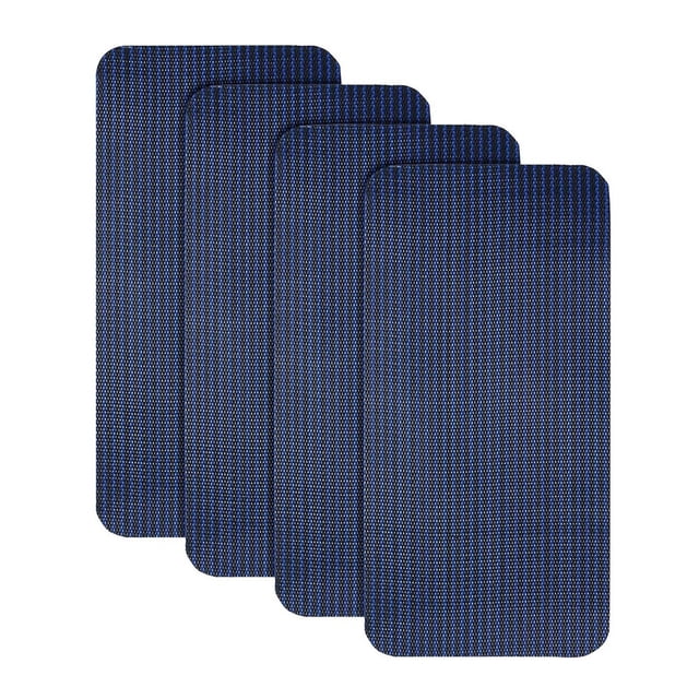 4 Piece Pool Safety Cover Patch Kit Pool Cover Patch Repair Kit Mesh 4X8 Inch Blue