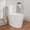 White-Lever, variant on 1.1/1.28 GPF Dual-Flush Elongated One-Piece Toilet in White, Water Sense Certified, Comfort Chair Height with Antimicrobial Glazed Surface (Seat Included)