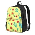 thumbnail image 1 of XMXY Retro Yellow Flower Design Backpack Laptop Bag for Women, School Bookbag Lightweight Backpack for Travel Casual Work Backpack Black, 1 of 8