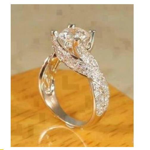 Custom 18K White Gold F Settings 1.00Ct Size 9 To Fit 1Ct Cushion Stone