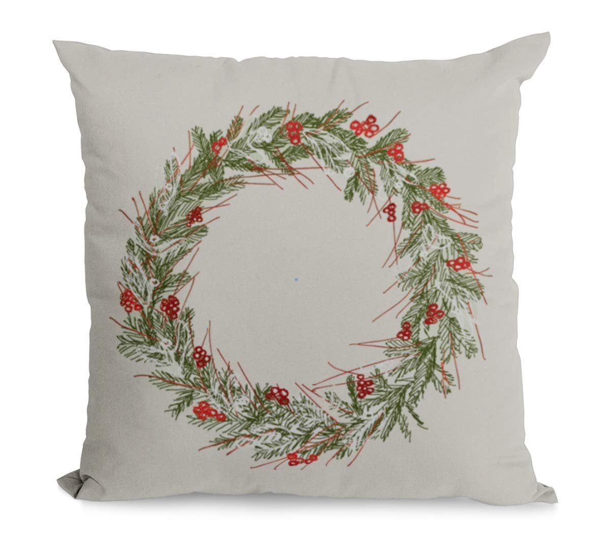 christmas wreath pillow