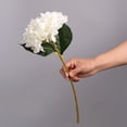 thumbnail image 2 of 5Heads Artificial Fake Flowers,Plants Silk Hydrangea,Arrangements Wedding Bouquets,Decorations Plastic Floral,Home Kitchen Garden Party Festival Bar DIY-White, 2 of 8