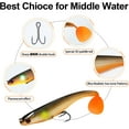thumbnail image 5 of TRUSCEND Easy Catch Pre-Rigged Soft Lures, Unique Vibrating Swim Action and Trembly Sinking Move for More Bites, Amazing Soft Swimbait for Family Fishing, Fishing Lures for Bass Trout Crappie Walleye, 5 of 7