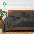 thumbnail image 5 of Bare Home Organic Flannel Sheet Set - 100% Organic Cotton - Deep Pocket - 5-Pieces - Split King, Gray, 5 of 8