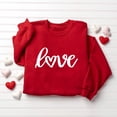 thumbnail image 4 of Valentine Sweatshirts For Kids Crew Neck Long Sleeve Cute Print Pullover Tops Casual Loose Stylish Clothes (1-2 Years, Red-R), 4 of 5