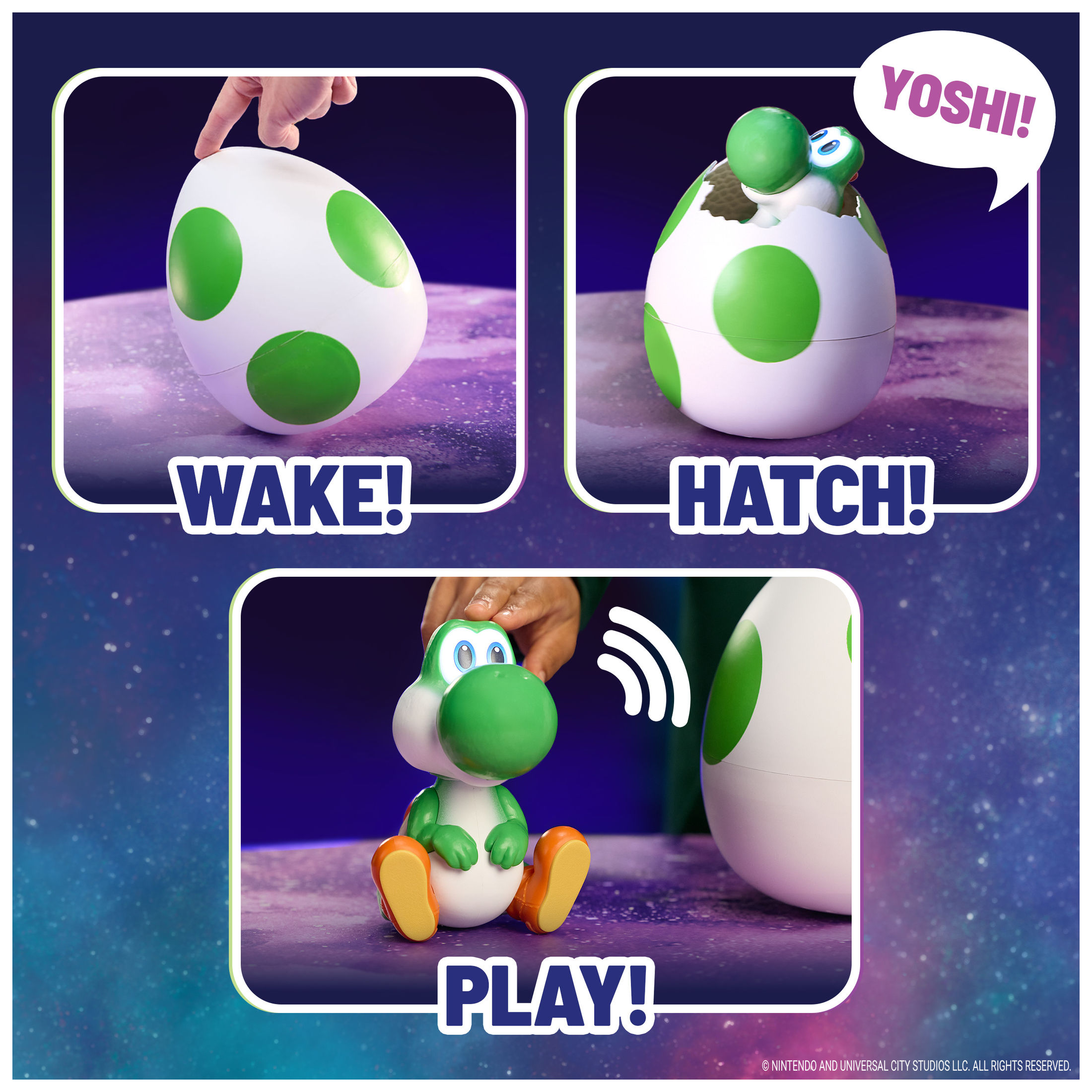 Super Mario Galaxy Movie Hatchin' Yoshi Interactive Figure photo 3