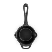 Petromax Cast Iron Saucepan with Pour Spouts, Sauce Pot for Kitchen or Camping, Pre-Seasoned Cookware Conducts Heat Evenly, 16.9 oz