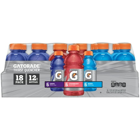 Gatorade Thirst Quencher Sports Drink, Variety Pack, 12 Fl Oz, 18 Count