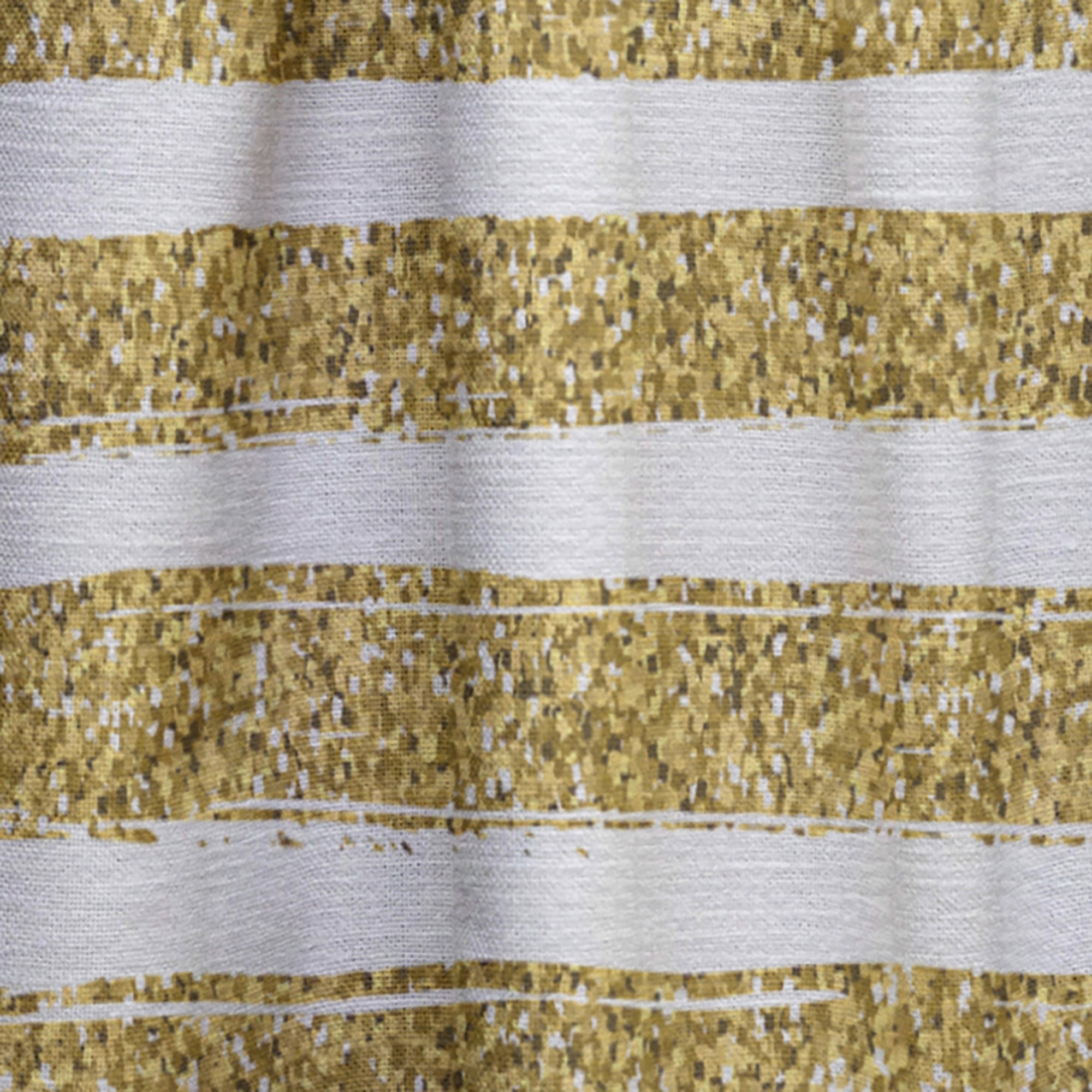 Designart 'Golden Cubics Horizontal Lines ' Mid-Century Modern Curtain Panel