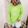 thumbnail image 2 of Likimi Halloween Womens Hoodies Long Sleeve Hallowmas Skull Print Hooded Sweatshirt For Women Loose Fit Fashion Casual Pullover Tops Size L, 2 of 4
