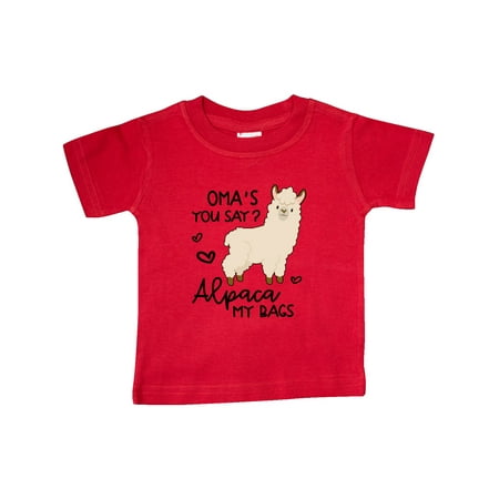 

Inktastic Oma s You Say Alpaca My Bags Gift Baby Boy or Baby Girl T-Shirt