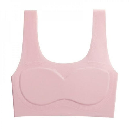 

Baywell Big Girls Training Bra Wire Free Sports Bras Wireless Light Padded Breathable Bra Pink 23-50kg