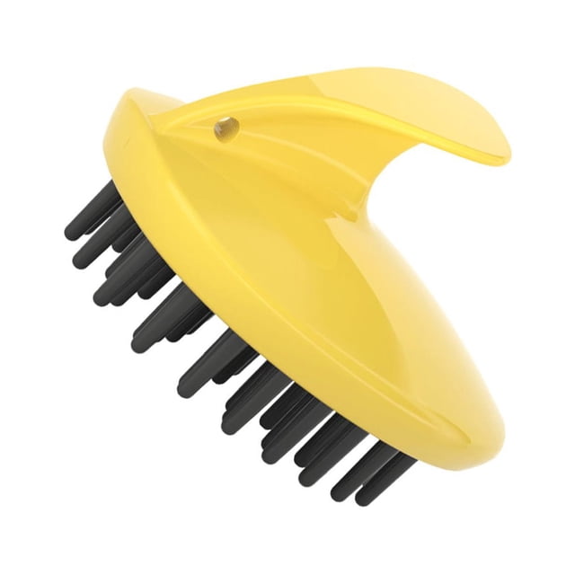Matsuzay Cepillo para champú, masajeador de cabeza para el cuero cabelludo, depurador de ducha multifuncional cómodo, peine de relajación Juegos de accesorios de baño Amarillo