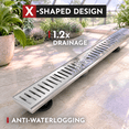 Brushed 32 Inch Linear Rectangular Floor Shower Drain with SUS304 ...