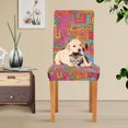 thumbnail image 4 of Yayeee 2 Pack Dining Chair Covers Stretch Parson Chairs Slipcovers Seat Protector, Art City, 4 of 6