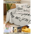 thumbnail image 4 of Modern Chef Sofa Covers for 3 Cushion Couch,Washable Sectional & L Shape Couch Covers for Dog/Cat/Kid,Kitchen Family Quotations Farmhouse Beige Non Slip Sofa Slipcover Tassel Futon Cover 71x150, 4 of 8