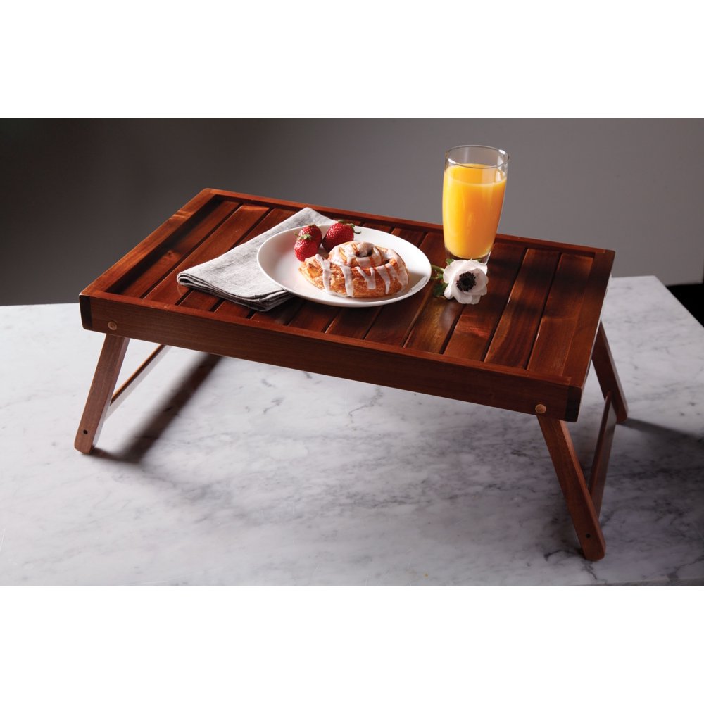 Gibson Home Brede Bed Tray, Acacia Wood