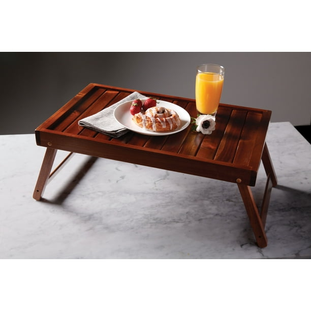 Gibson Home Brede Bed Tray, Acacia Wood