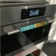 thumbnail image 3 of ZIATUBLES Refrigerator Door Handle Gloves Set of 6 Washable Neoprene Kitchen Appliance Covers Fridge Dishwasher Oven Protective Decor Keep Off Oil Fingerprints Food Stains, Teal Wood Grain Sunflower, 3 of 7