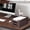 Drak Brown, variant on PU Leather Letter Tray - Load Documents Trays Front for Office Desktop Organizer - Desk Magazine, File, A4 Paper Holder - Paper Document File Holder Drak Brown