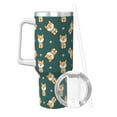 thumbnail image 2 of Pofeuu Cute Shiba Print 40oz Ice Bully With Handle And Straw Stainless Steel Vacuum Insulated Cup And 2 In 1 Straw Lid, 2 of 8